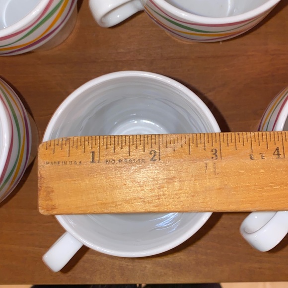 RETRO 6 PCS CAPPUCCINO SET STACKABLE CUPS WITH WIRE RACK - Picture 6 of 8